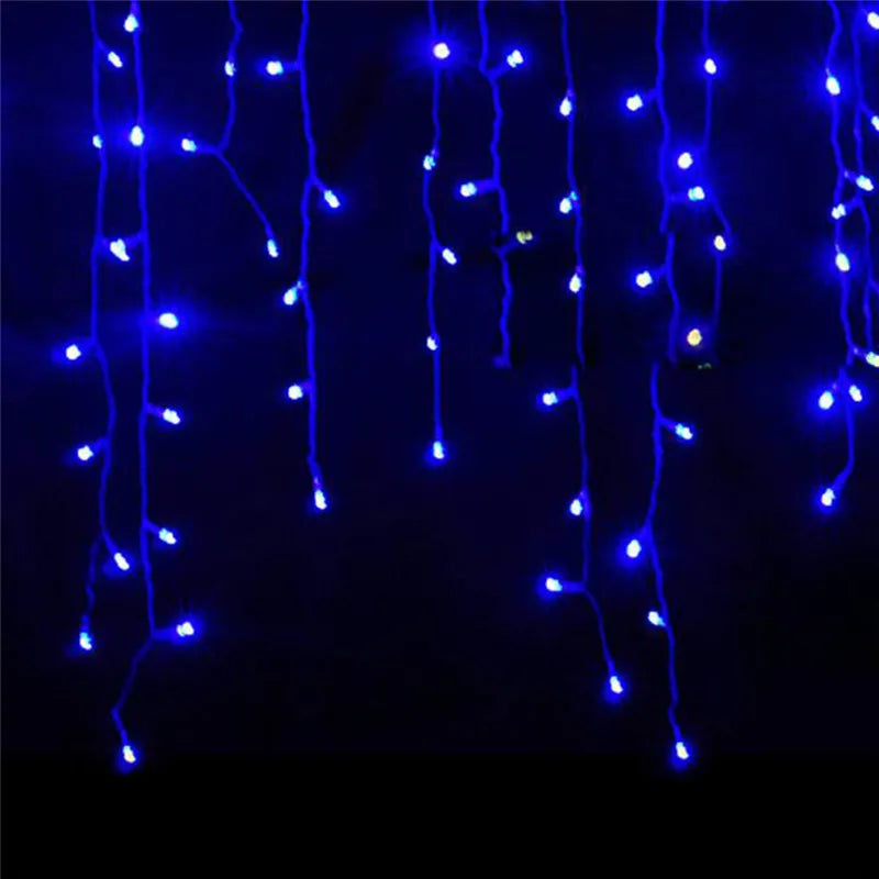 LED Curtain Icicle String Lights – 5M Outdoor Christmas Garland