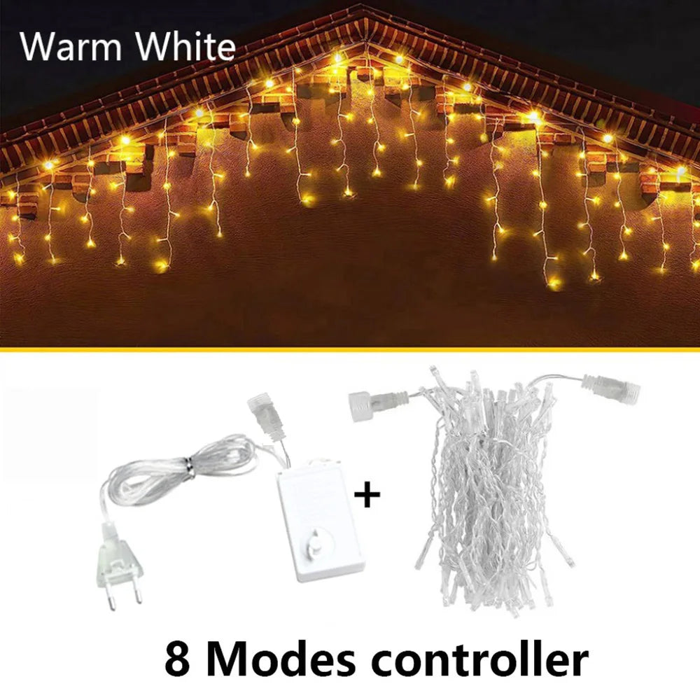 LED Icicle Fairy Lights – Christmas & Party Garland
