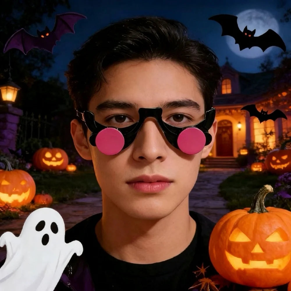 Halloween Glow-in-the-Dark Red Eye Glasses – Scary Costume Party Prop