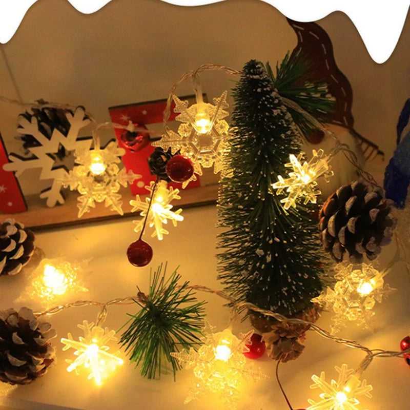Christmas LED String Lights – Santa, Elk & Snowman Ornaments