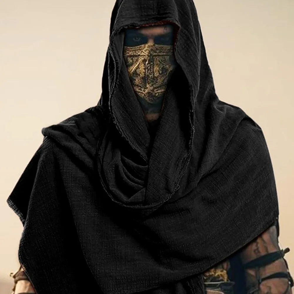 Medieval Pirate Hood Cloak – Unisex Halloween Cosplay Shoulder Cowl
