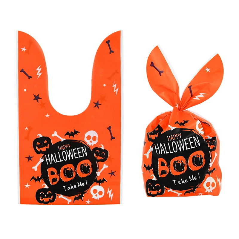Halloween Pumpkin & Rabbit Ear Candy Bags – Gift Packaging for Kids (25/50pcs)