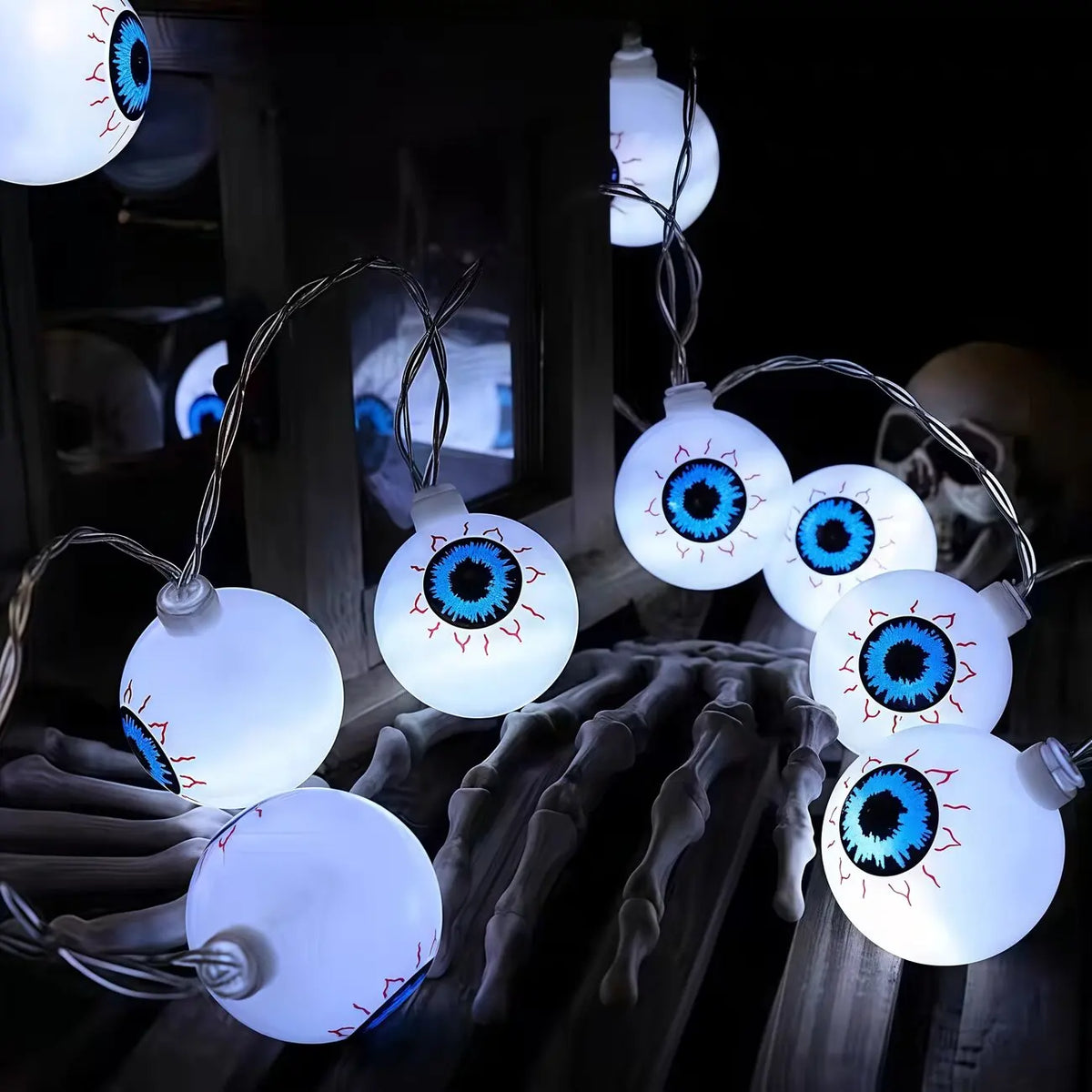 Eyeball LED String Lights – Halloween Spooky Fairy Lights