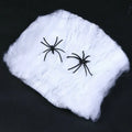 Halloween Stretch Cobweb with Fake Spiders – Scary Party Decor