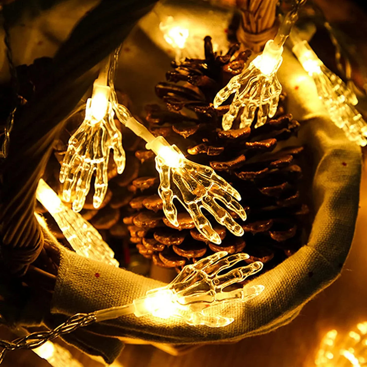 Ghost Hand LED String Lights