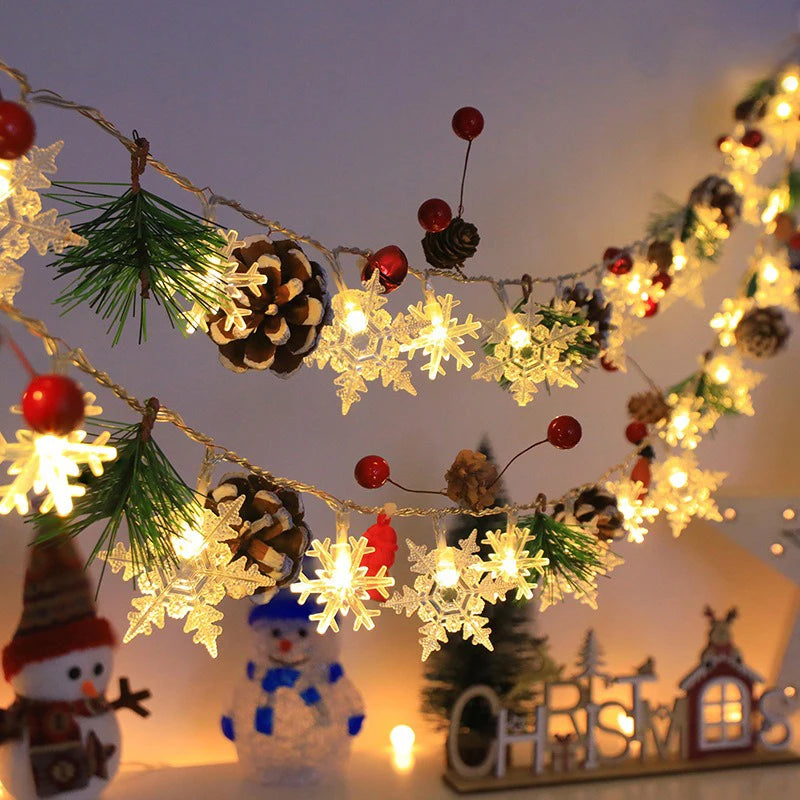 Christmas LED String Lights – Santa, Elk & Snowman Ornaments