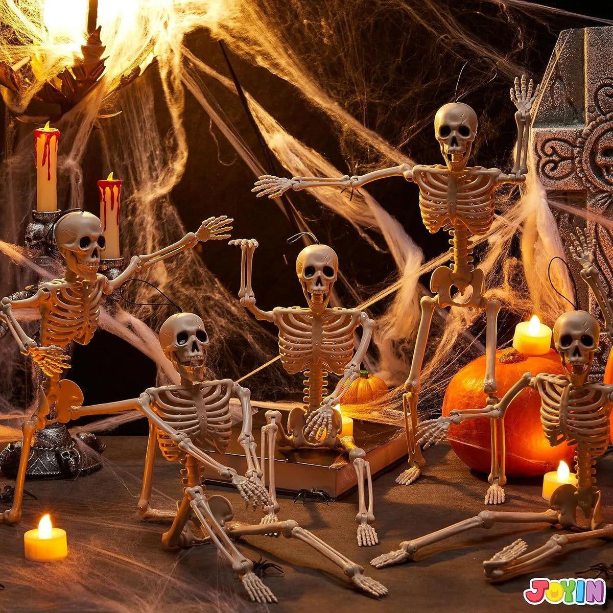 Halloween Skeleton Photobooth Props – 5pcs