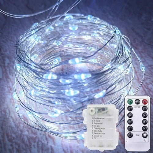 Festoon LED Fairy String Lights with Remote – Battery Powered