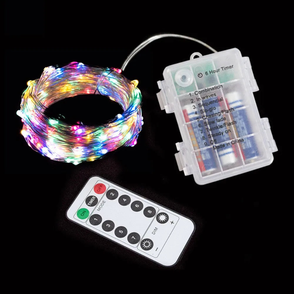 Festoon LED Fairy String Lights with Remote – Battery Powered