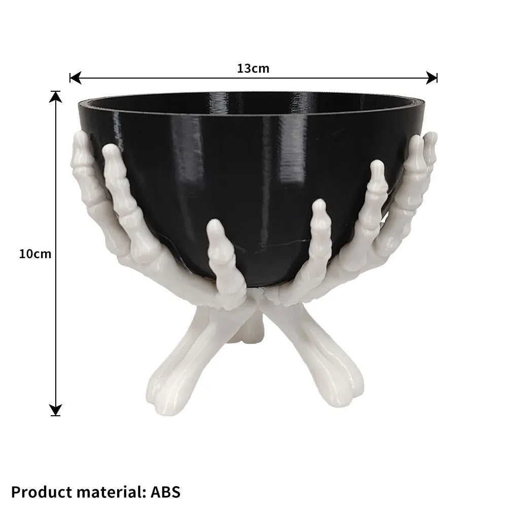 Gothic Skeleton Hands Halloween Candy Bowl – Spooky Home Decor Organizer