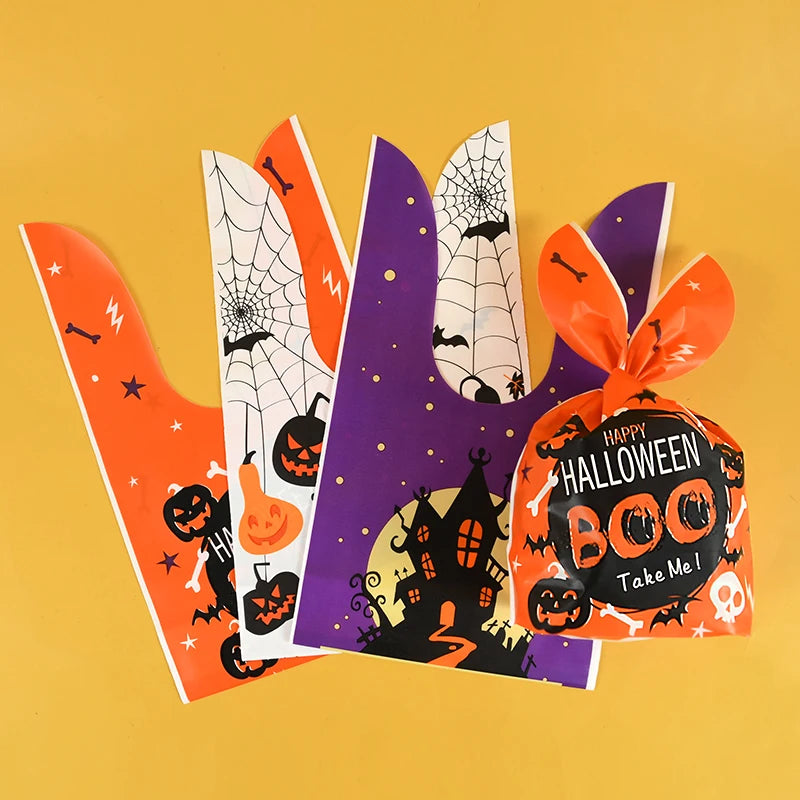 Halloween Pumpkin & Rabbit Ear Candy Bags – Gift Packaging for Kids (25/50pcs)