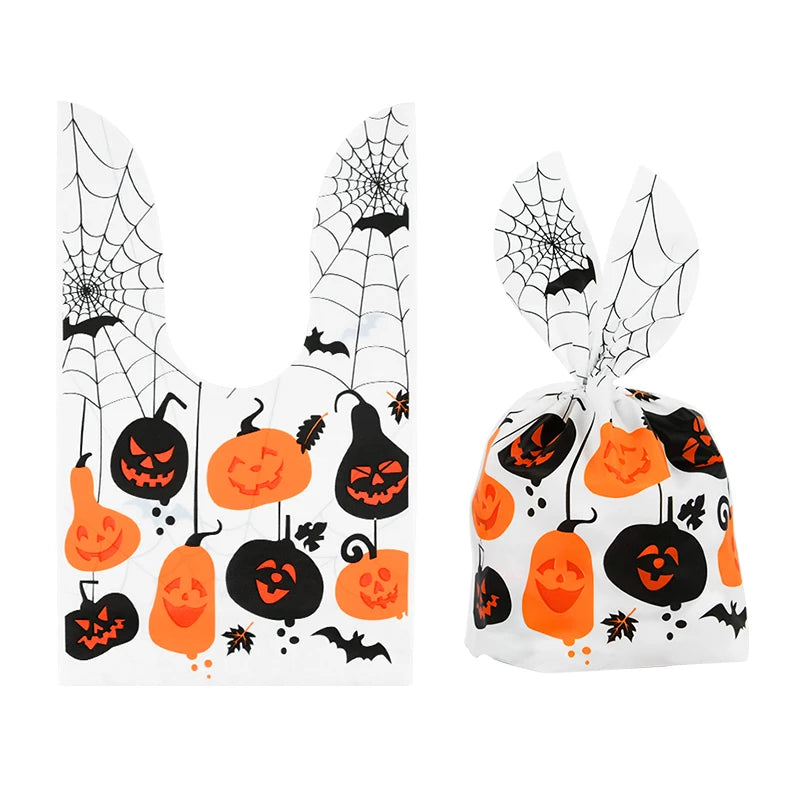 Halloween Pumpkin & Rabbit Ear Candy Bags – Gift Packaging for Kids (25/50pcs)