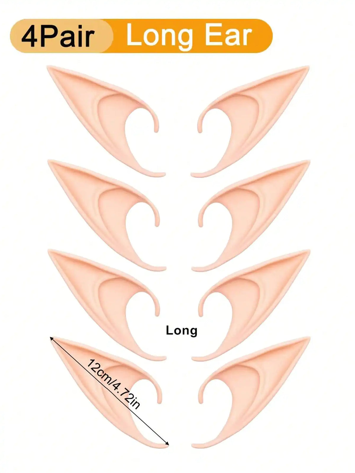 Cosplay Fairy Pixie Elf Ears – 1/2/4 Pairs