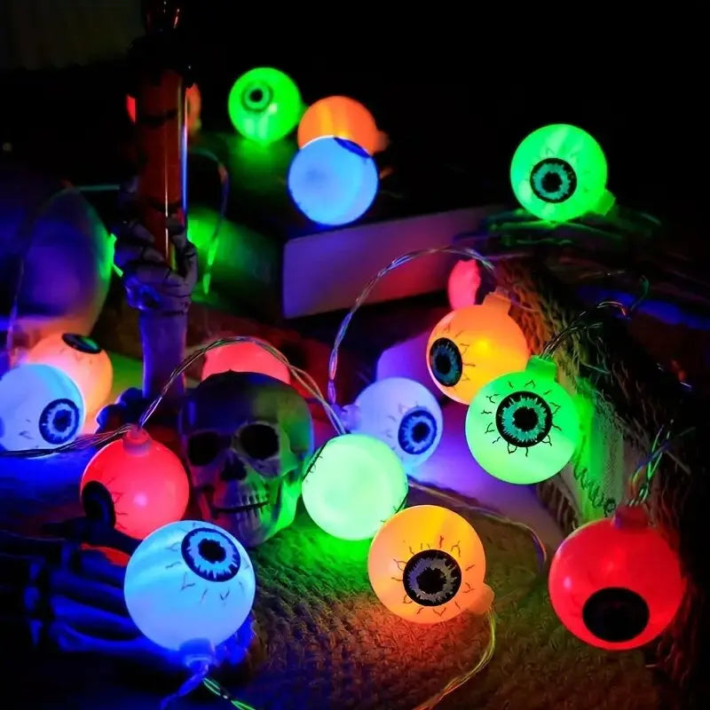Eyeball LED String Lights – Halloween Spooky Fairy Lights