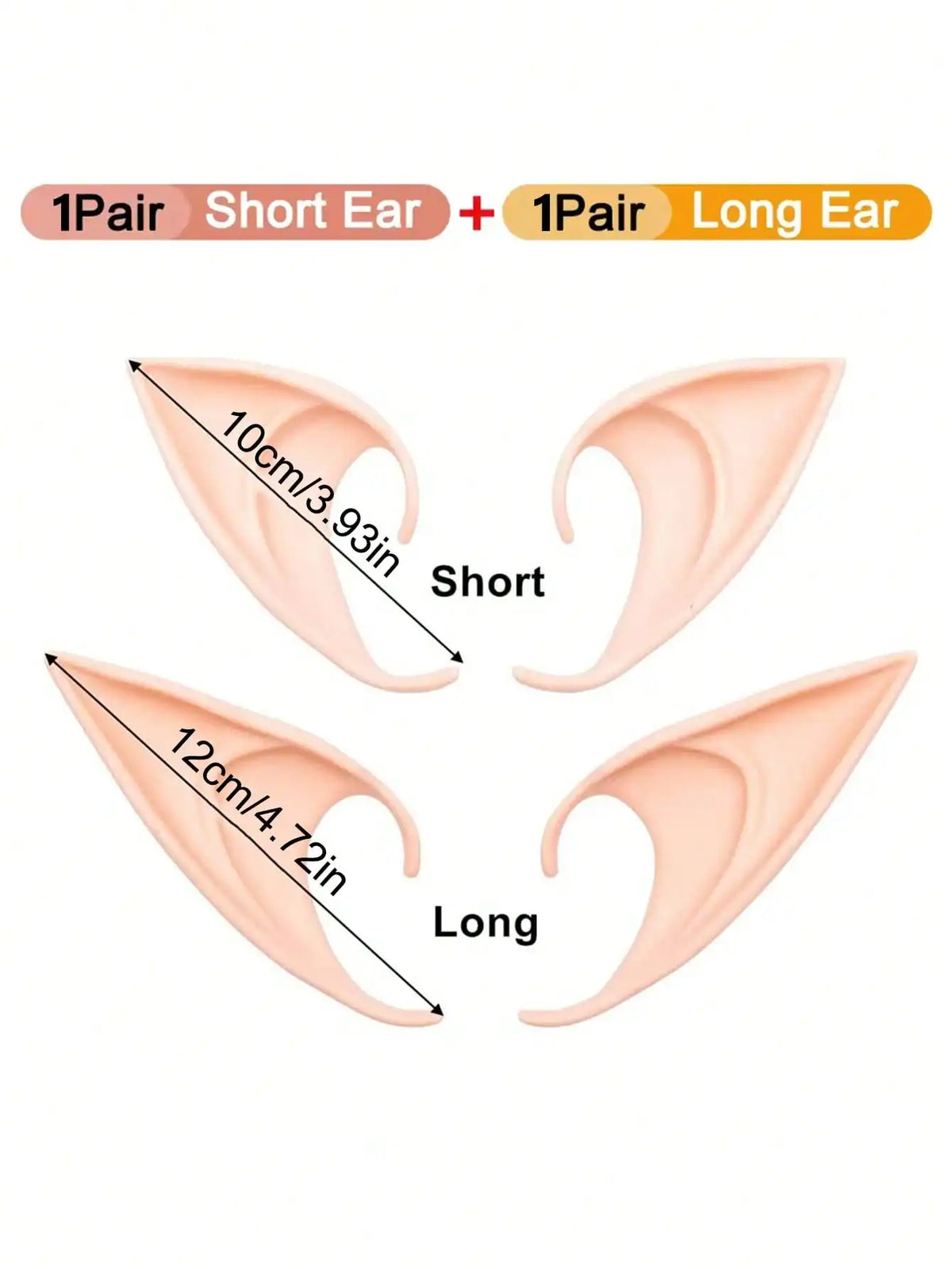 Cosplay Fairy Pixie Elf Ears – 1/2/4 Pairs