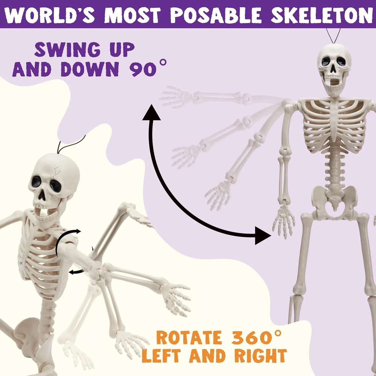 Halloween Skeleton Photobooth Props – 5pcs