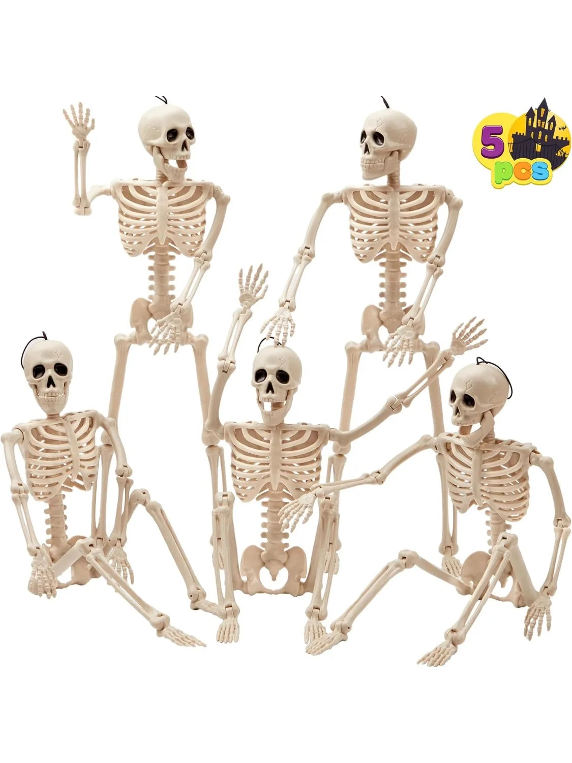 Halloween Skeleton Photobooth Props – 5pcs