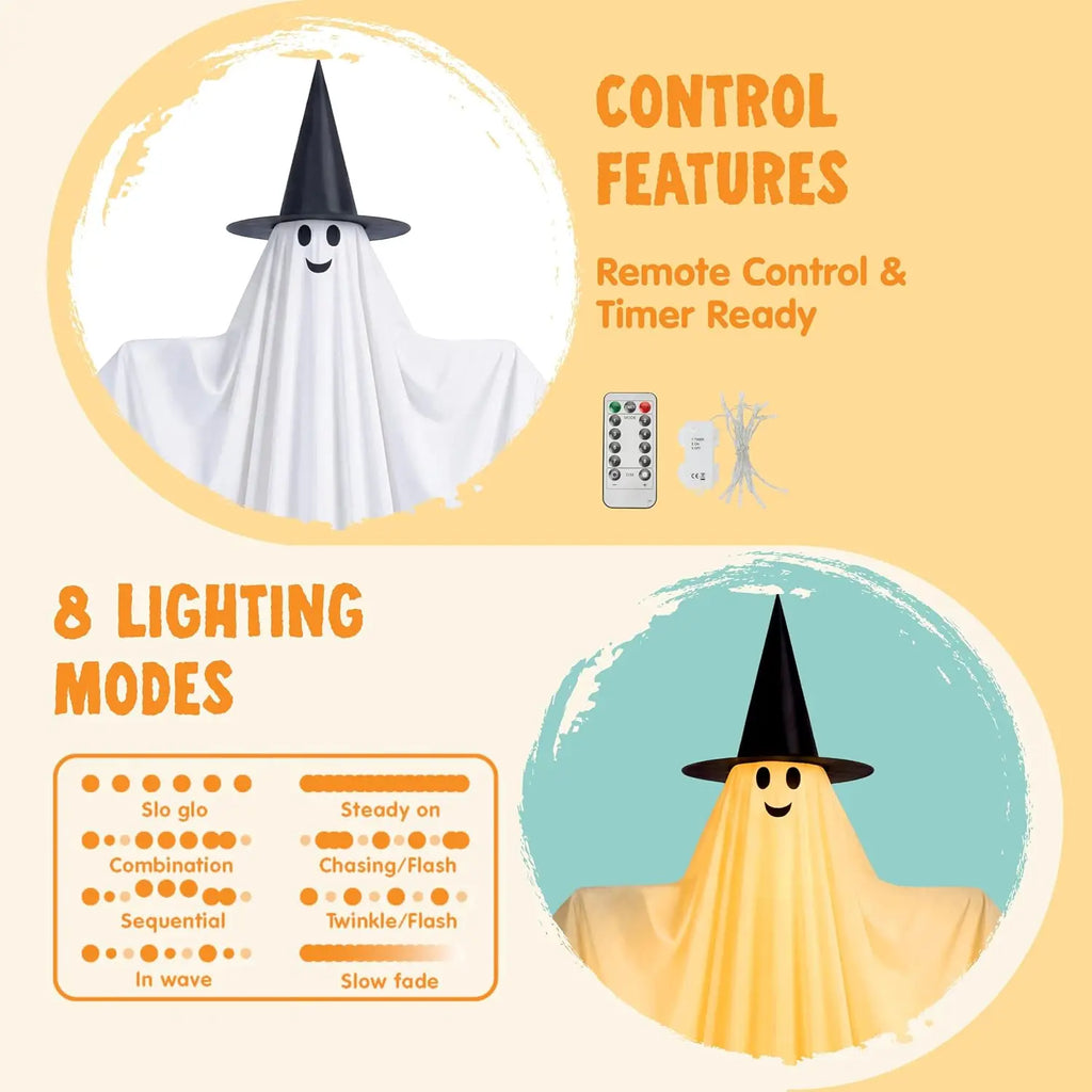 Halloween LED Ghost Yard Decorations – 2pcs