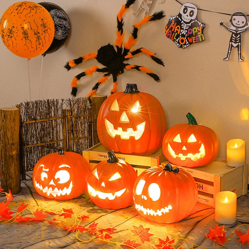 Halloween Glow Pumpkin Lamp Decoration