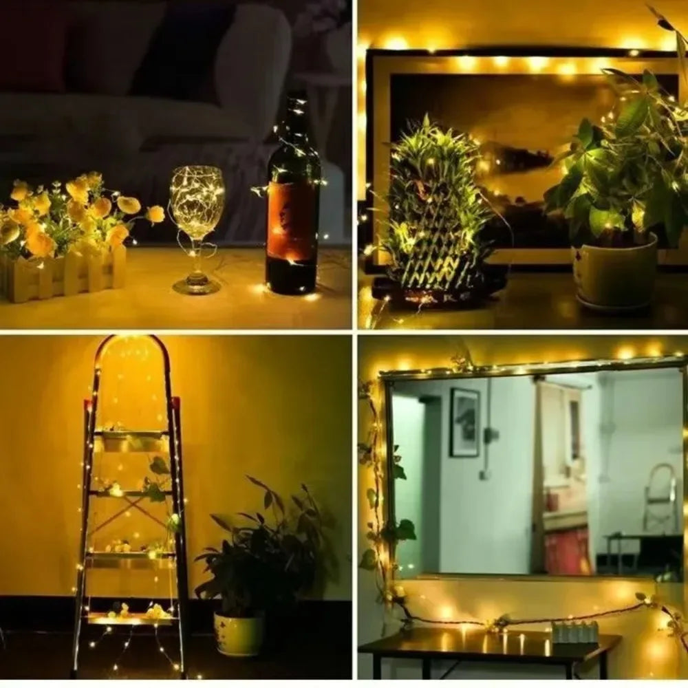 Festoon LED Fairy String Lights with Remote – Battery Powered