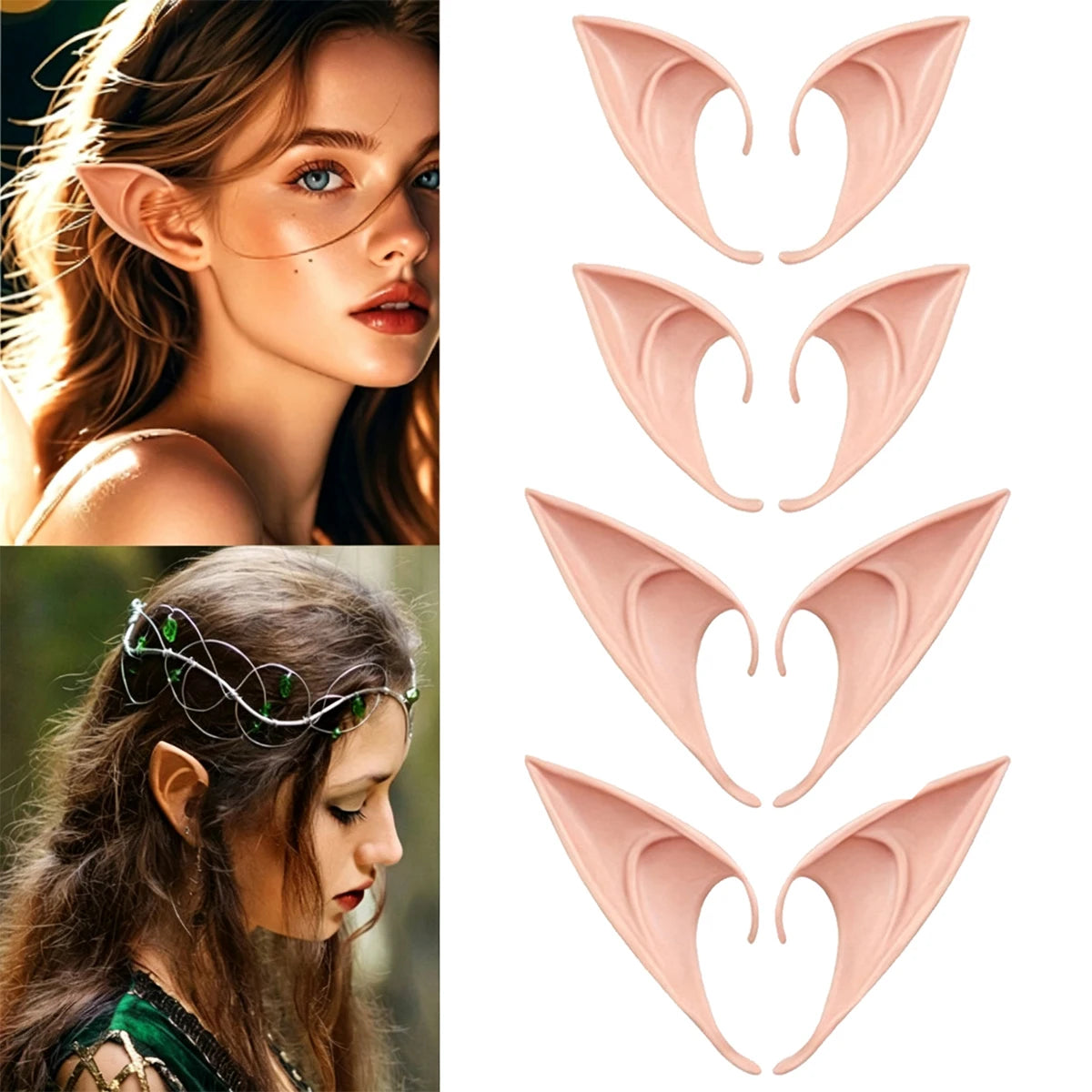 Cosplay Fairy Pixie Elf Ears – 1/2/4 Pairs