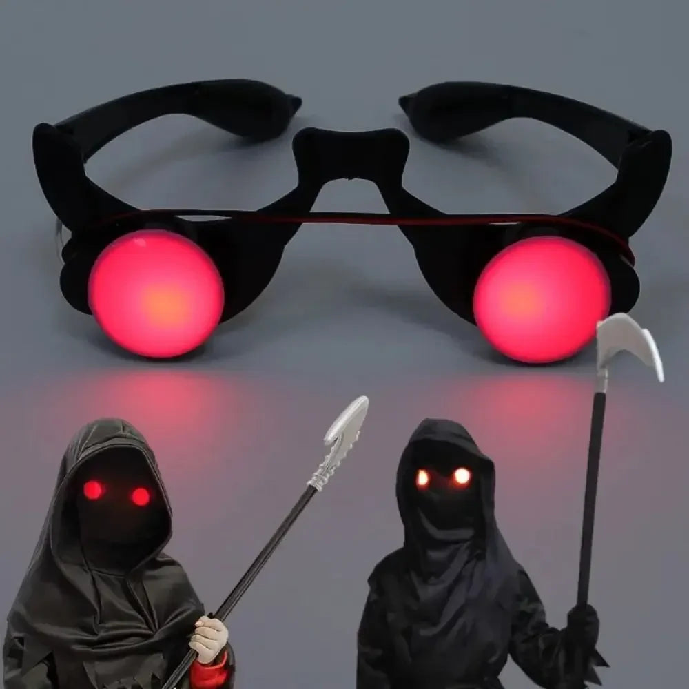 Halloween Glow-in-the-Dark Red Eye Glasses – Scary Costume Party Prop