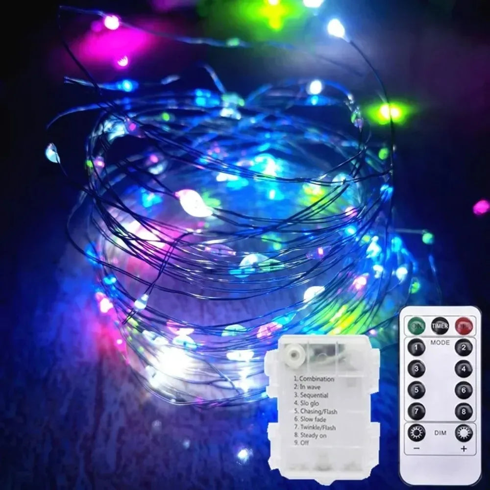 Festoon LED Fairy String Lights with Remote – Battery Powered
