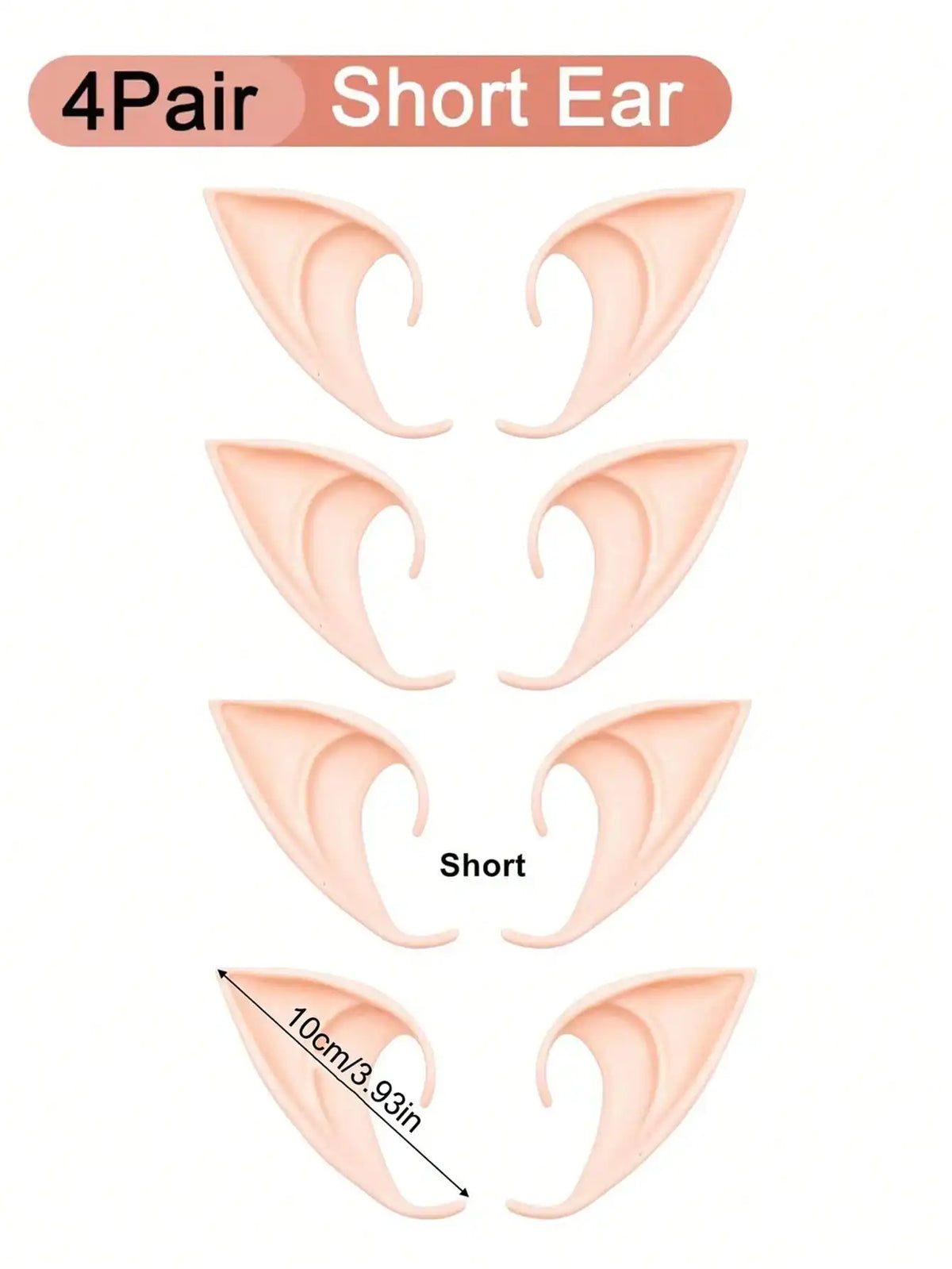 Cosplay Fairy Pixie Elf Ears – 1/2/4 Pairs