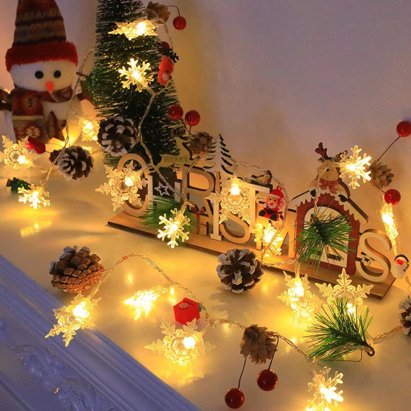 Christmas LED String Lights – Santa, Elk & Snowman Ornaments