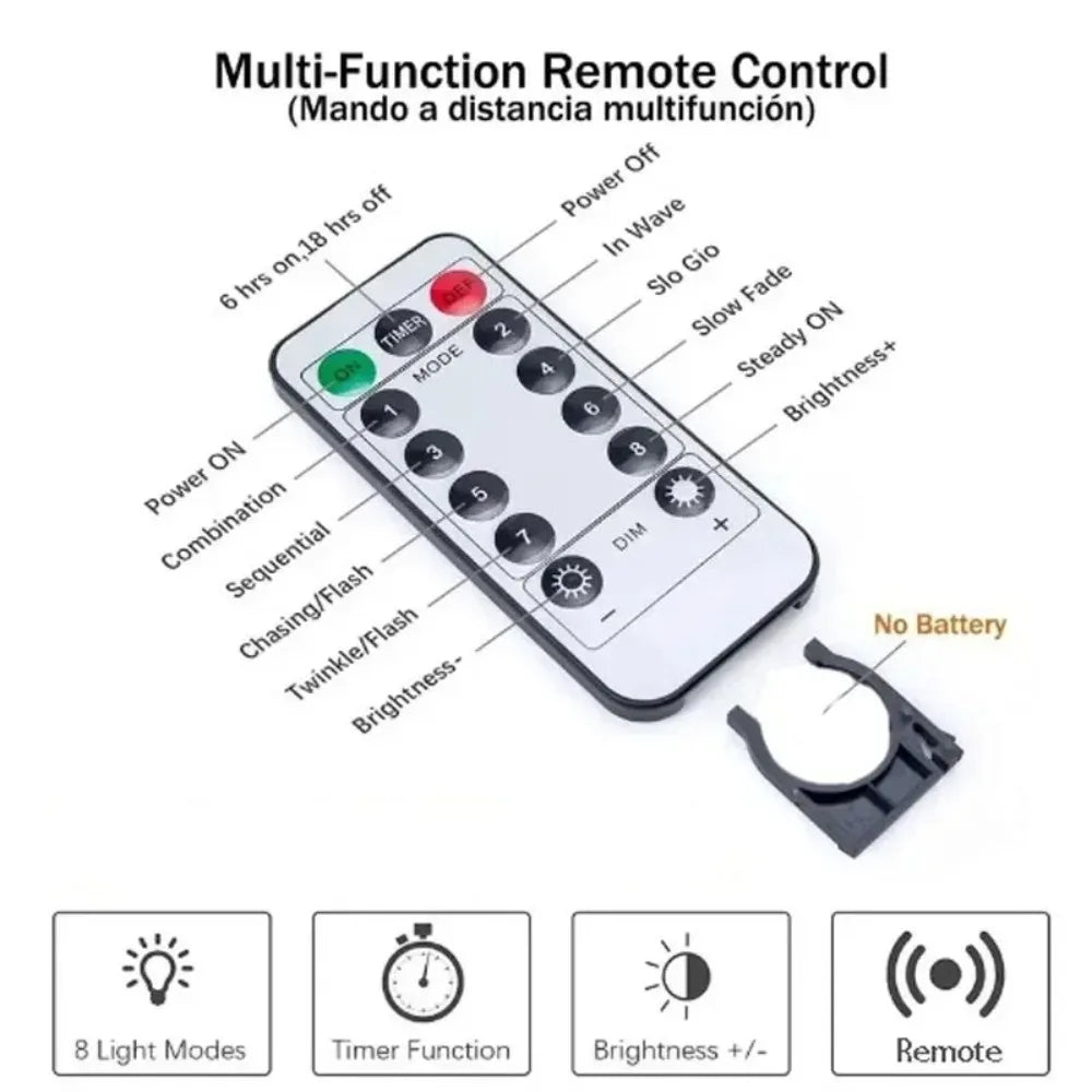 Festoon LED Fairy String Lights with Remote – Battery Powered