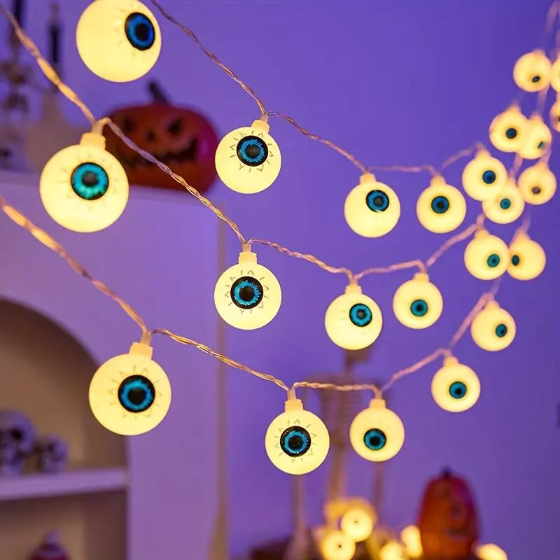 Eyeball LED String Lights – Halloween Spooky Fairy Lights